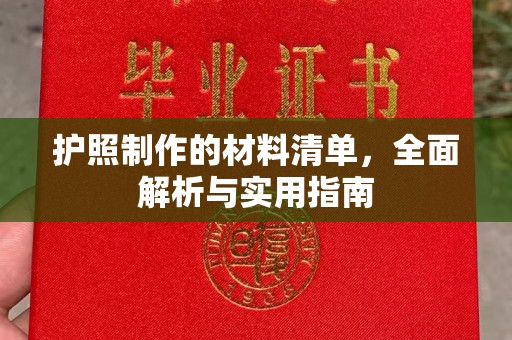 双阳护照制作的材料清单，全面解析与实用指南