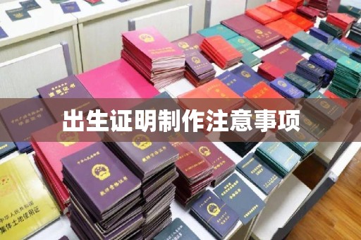 双阳出生证明制作注意事项