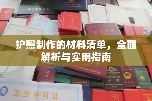 双阳护照制作的材料清单，全面解析与实用指南