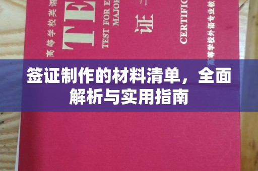 双阳签证制作的材料清单，全面解析与实用指南